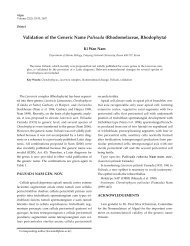 Validation of the Generic Name Palisada (Rhodomelaceae ... - algae