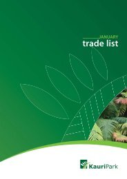 trade list - Kauri Park Nurseries