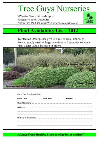 View Our Plant Catalogue - Tree Guys Nurseries