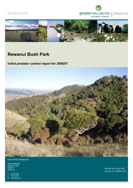 Rewanui Bush Park - Greater Wellington Regional Council