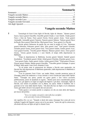 Vangeli e Atti degli Apostoli - Preticattolici.it