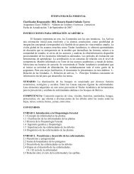 FITOPATOLOGÍA FORESTAL Clarificador Responsable: IBQ ...