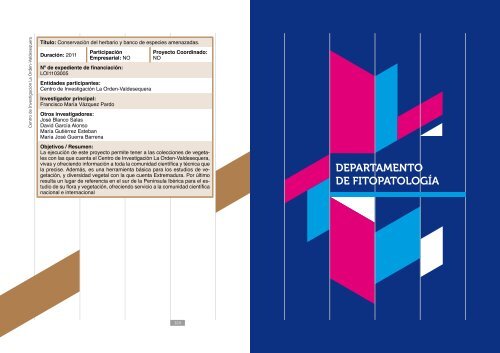 DEPARTAMENTO DE FITOPATOLOGÍA - Finca La Orden ...