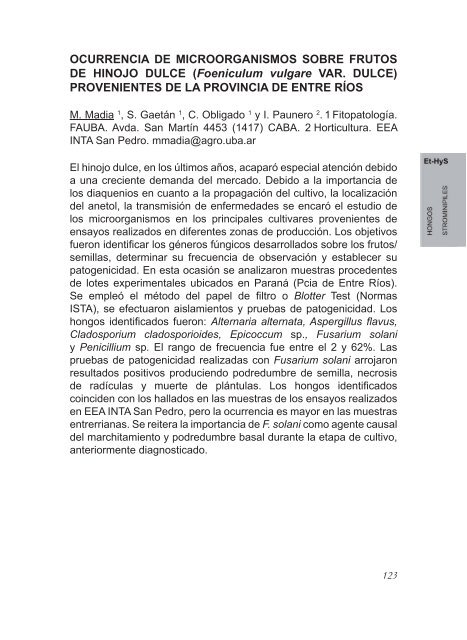 2º Congreso Argentino De Fitopatología Libro de Resúmenes