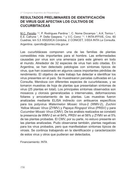 2º Congreso Argentino De Fitopatología Libro de Resúmenes