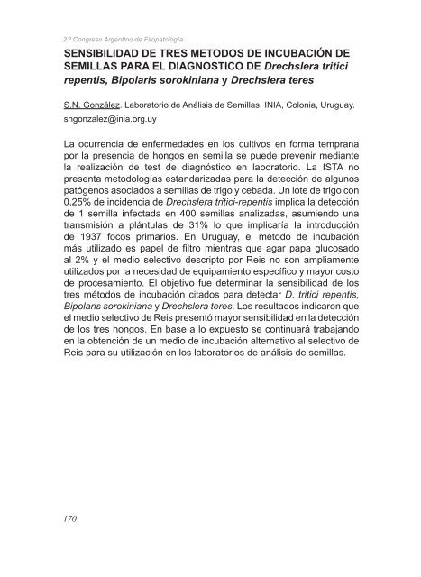 2º Congreso Argentino De Fitopatología Libro de Resúmenes