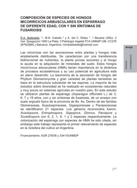 2º Congreso Argentino De Fitopatología Libro de Resúmenes