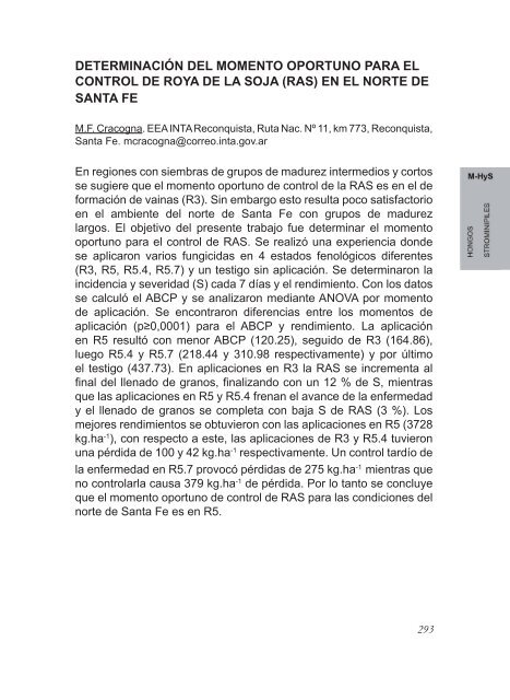 2º Congreso Argentino De Fitopatología Libro de Resúmenes