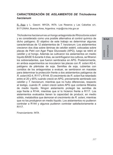 2º Congreso Argentino De Fitopatología Libro de Resúmenes