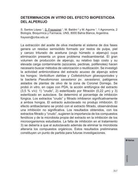 2º Congreso Argentino De Fitopatología Libro de Resúmenes