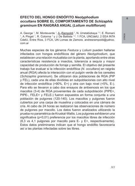 2º Congreso Argentino De Fitopatología Libro de Resúmenes