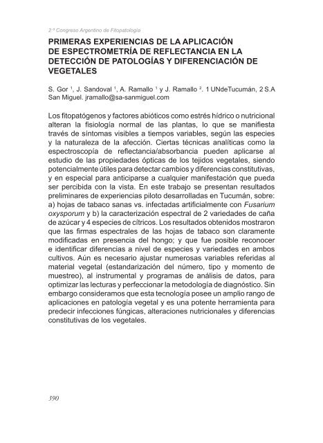 2º Congreso Argentino De Fitopatología Libro de Resúmenes