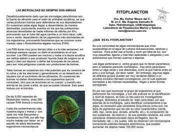 Descarga el Díptico: "Fitoplancton" - Feria de Ciencias | UAM