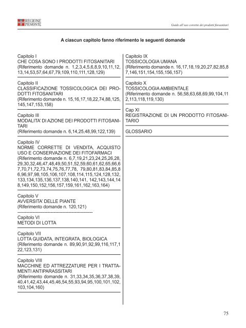 Guida all'uso corretto dei prodotti fitosanitari - Regione Piemonte