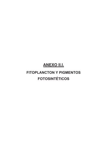 Fitoplancton y pigmentos fotosintéticos