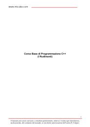 Corso Base di Programmazione C++ (I Rudimenti) - mtcube