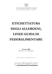 Etichetttura degli allergeni - Federalimentare