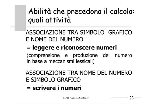 Lo sviluppo delle abilità logico-matematiche nei bambini in età ...