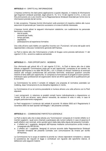 1 ITALIANA ASSICURAZIONI CONTRATTO INTEGRATIVO ...