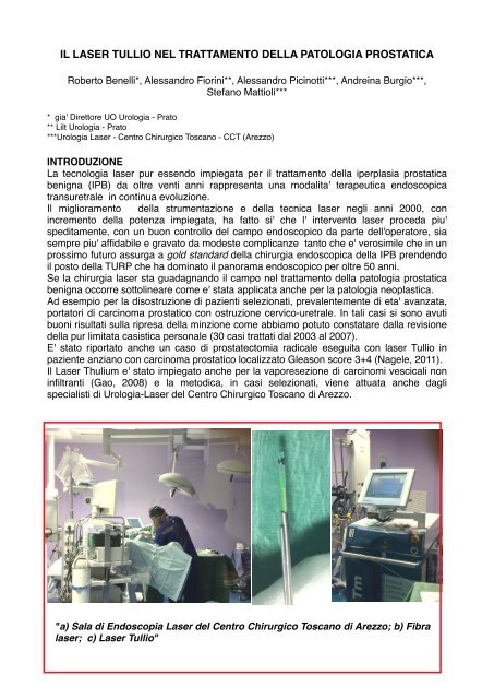 resezione endoscopica della prostata con laser spa