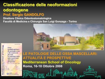 Classifi cazione delle neoformazioni odontogene - Mediterranean ...