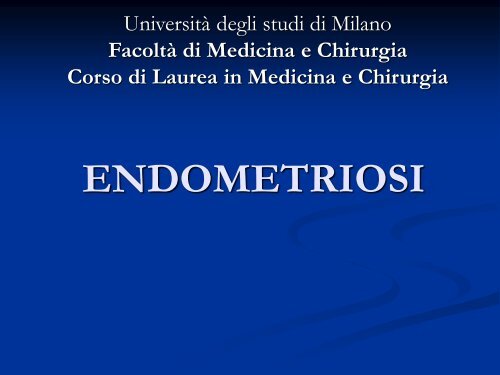 ENDOMETRIOSI – Diagnosi