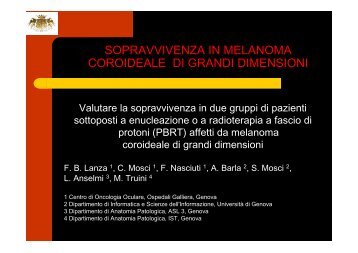 Sopravvivenza in melanoma caroideale di ... - Ospedale Galliera