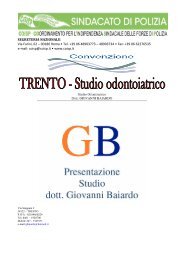 convenzione-trento-studio odontoiatrico dr baiardo giovanni - Coisp