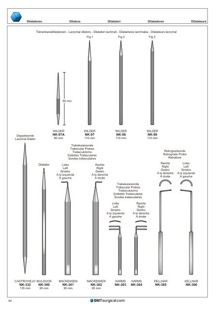 Ophthalmology - BMT Surgical Instruments