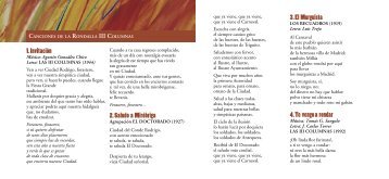 Canciones de la Rondalla III Columnas.