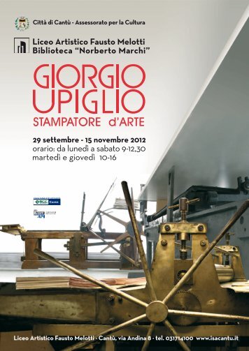 mostra Giorgio Eupilio - Comune di Cantù