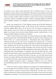 U. SONCINI, Il senso del fondamento in Hegel e ... - Filosofia.it