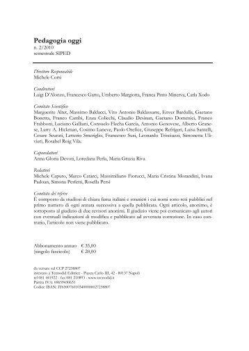 pedagogia oggi-2-2010_imp-FINALE.pdf - Società Italiana di ...