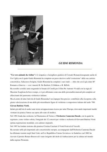 Biografia Guido Rimonda - Guidorimonda.com