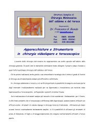 Apparecchiature e strumentario in chirurgia mininvasiva