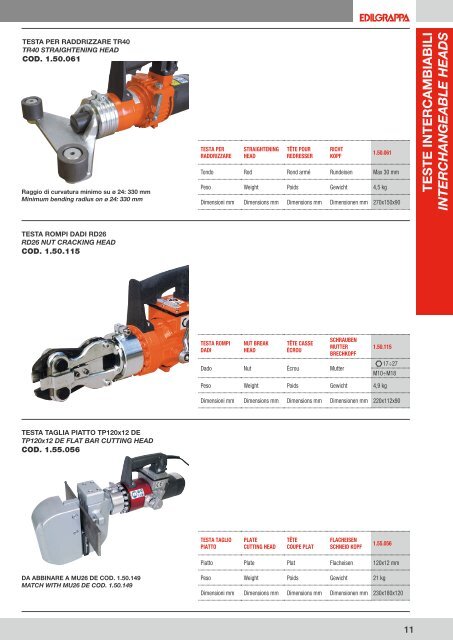 cesoie elettriche portatili portable electric cutters