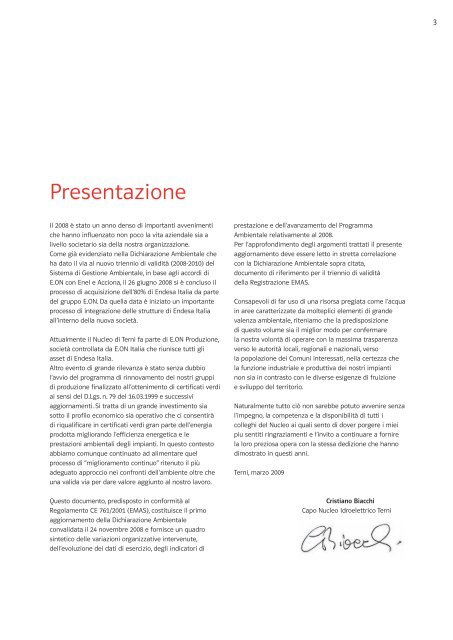 Scarica la Dichiarazione Ambientale 2008 (PDF, 4.33 MB) - E.On