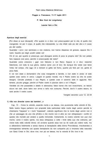 lasciar fare a dio luglio 2011 doc.pdf - Confraternita Beata Vergine ...