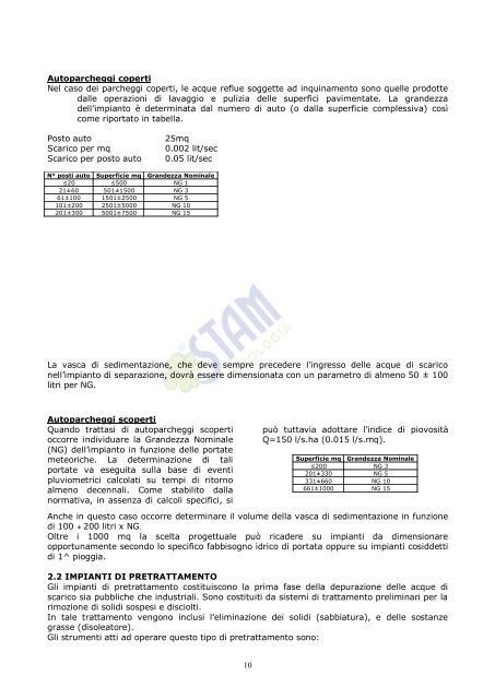 IMPIANTI TRATTAMENTO ACQUE - STAM ECOLOGIA