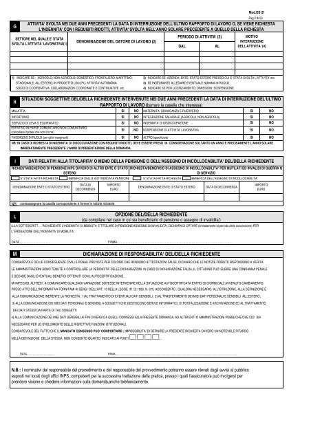 MODELLO DS21 DISOCCUPAZIONE ORDINARIA SCARICARE
