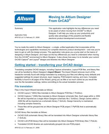 Moving to Altium Designer From Orcad