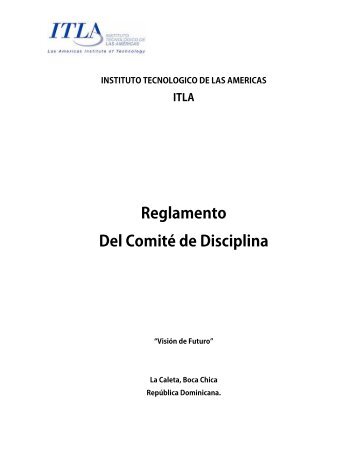 Reglamento Del Comité de Disciplina - ITLA