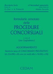 Novità in tema di CONCORDATO PREVENTIVO - Cedam