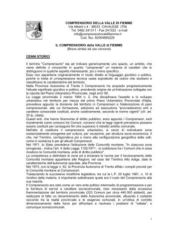 breve sintesi ad uso consorsi.pdf - Comunità territoriale della Val di ...