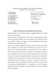 ASPETTI GENERALI DEL DECRETO INGIUNTIVO Il decreto ... - AICS