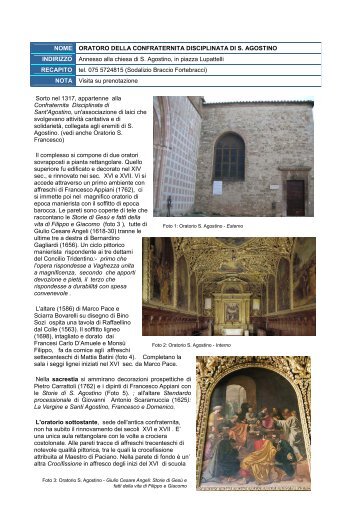 NOME ORATORO DELLA CONFRATERNITA DISCIPLINATA DI S ...
