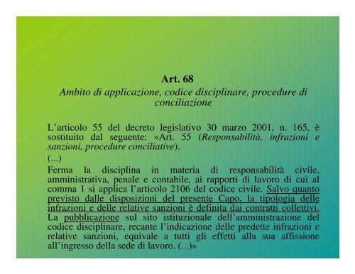 Le novità introdotte dalla Riforma Brunetta: gli aspetti disciplinari La ...