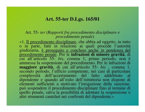 Le novità introdotte dalla Riforma Brunetta: gli aspetti disciplinari La ...