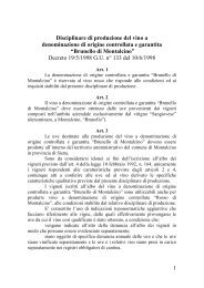 Disciplinare Brunello di Montalcino ( PDF ) - Consorzio del Vino ...