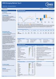 DWS Emerging Markets Typ O